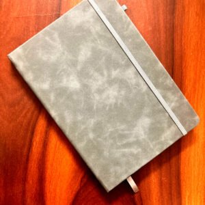 GiftNFeel	GNF_GREY_DIARY_SET	A5 Notebook with Grey Cloud Texture and Bookmark Ribbon – Premium Eco-Inspired Hard Bound Diary along with Free Wooden Pen and Gift Box